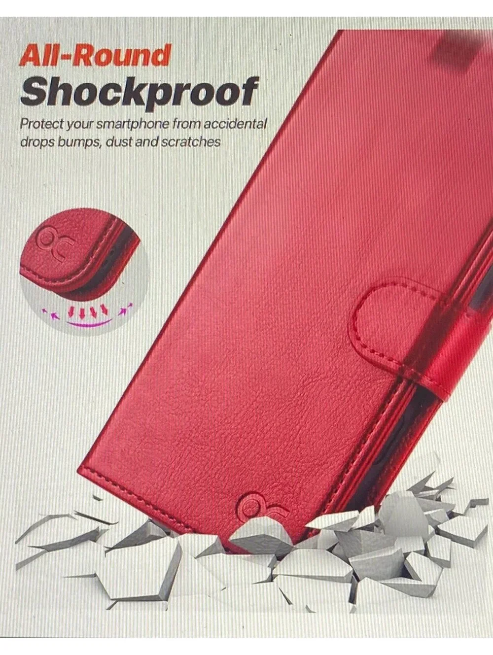 OCASE Wallet Case for iPhone 17 Red